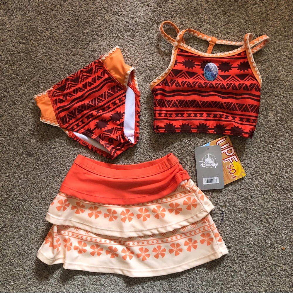 Disney Moana 3pc swimsuit 2T